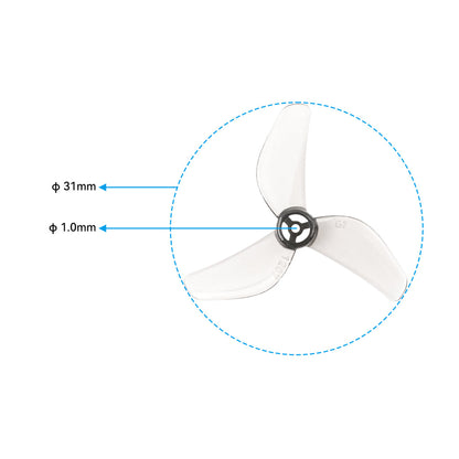 Propellers Gemfan 1207-3 PC Clear Gray 1.0mm (6CCW+6CW)