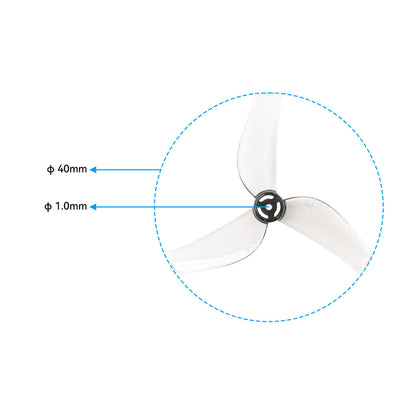 Propellers Gemfan 1614-3 PC Clear Gray 1.0mm (6CCW+6CW)