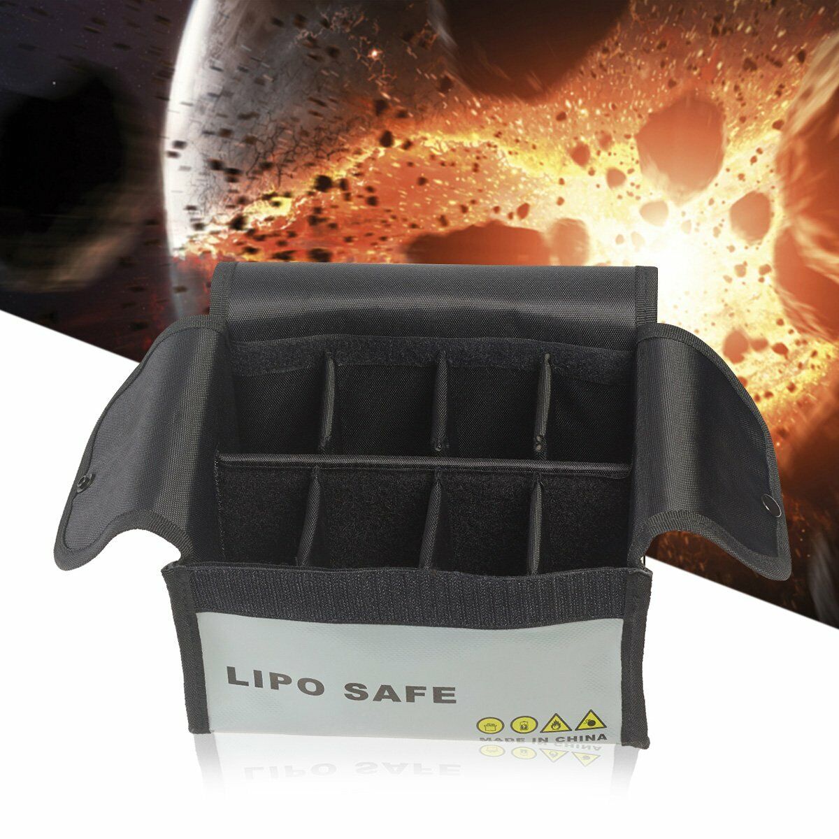 6420 6 li po safe bag startrc double deck pvc fireproof cloth 20x12x13cm