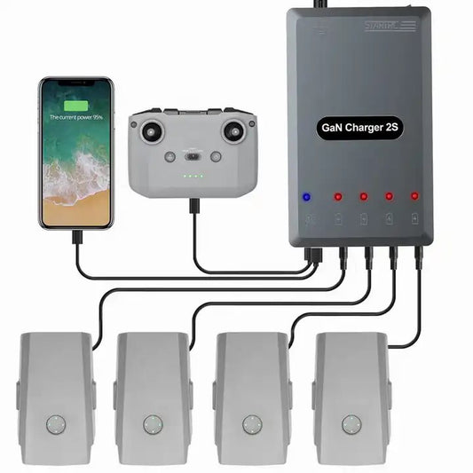 6828 gan charger startrc 6 in 1 for dji mavic air 2 2s eu plug