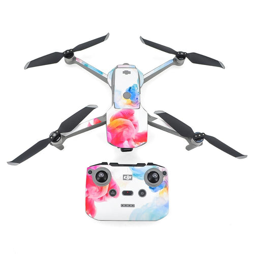 Body + Remote Controller Stikers  for DJI Mavic Air 2 (Ink painting clouds)