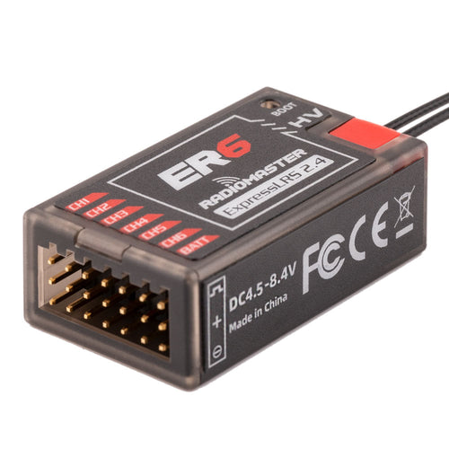 Ontvanger RadioMaster ER6 ELRS 2,4 GHz PWM