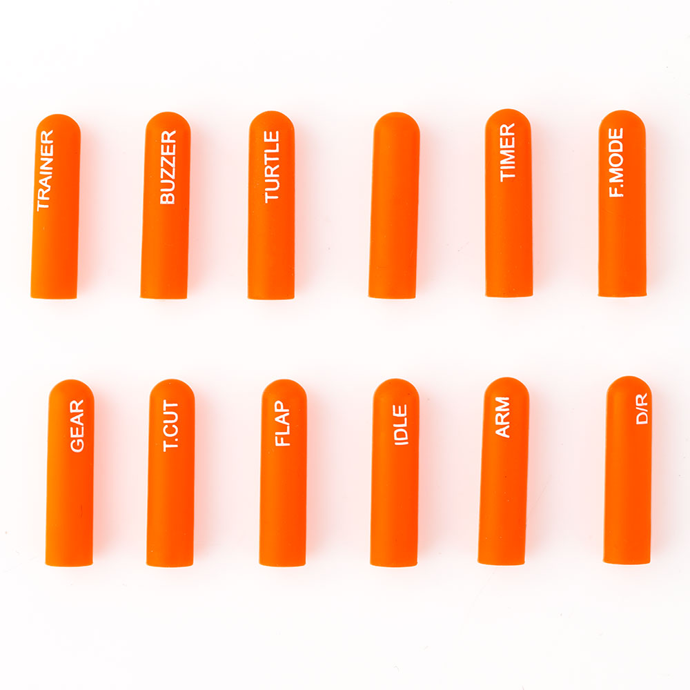 8256 labeled silicon switch cover set radiomaster long orange