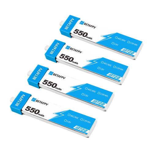 Battery BETAFPV LiHv 1S 3.8V 550mAh 40C BT2.0 (4pcs)