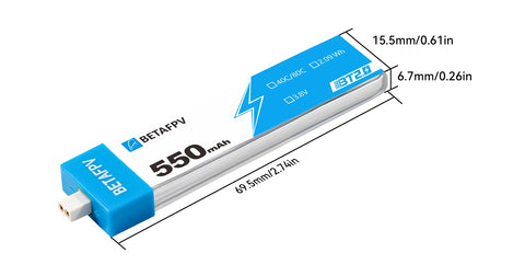 8595 3 battery betafpv lihv 1s 3 8v 550mah 40c bt2 0 4pcs