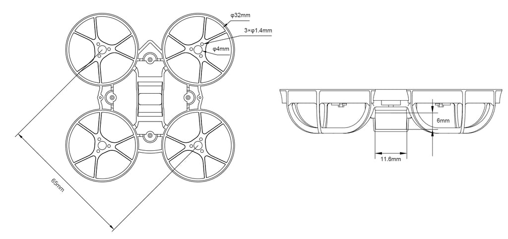 8889 3 frame betafpv meteor65 micro black