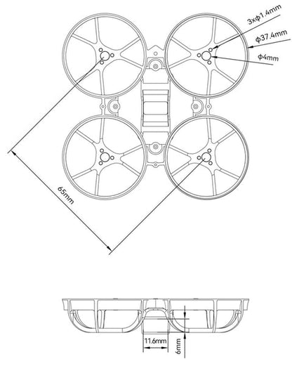 8931 3 frame betafpv meteor65 pro red