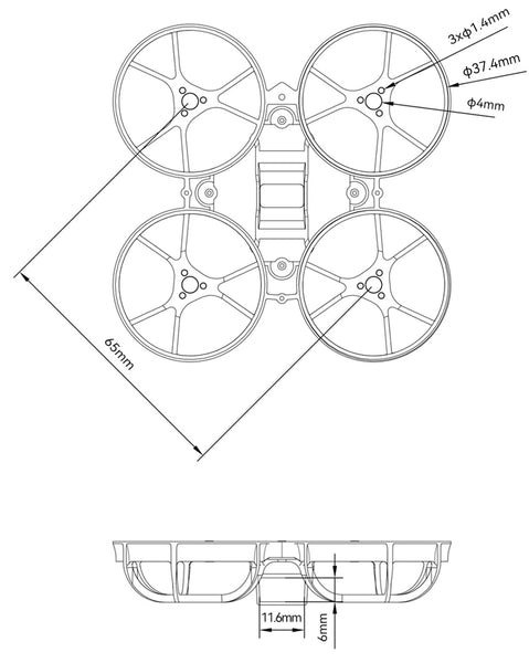 8937 3 frame betafpv meteor65 pro purple