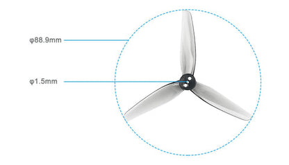 9408 10 propellers hq 3520 3 blade 1 5mm shaft 4pcs