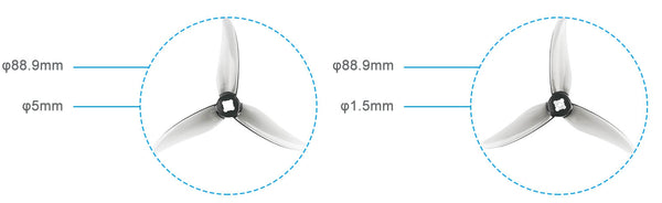 9411 10 propellers gemfan 3520 3 blade 1 5 5mm shaft