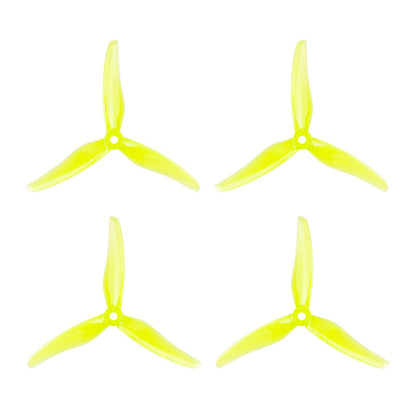 9444 2 propellers gemfan hurricane 51433 3 blade 5mm shaft yellow